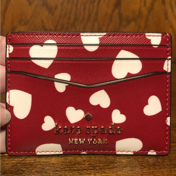 NWT-Kate Spade-SET-Staci Heart Pop Cardholder & Zip Heart Coin Purse/Keychain - Picture 3 of 16